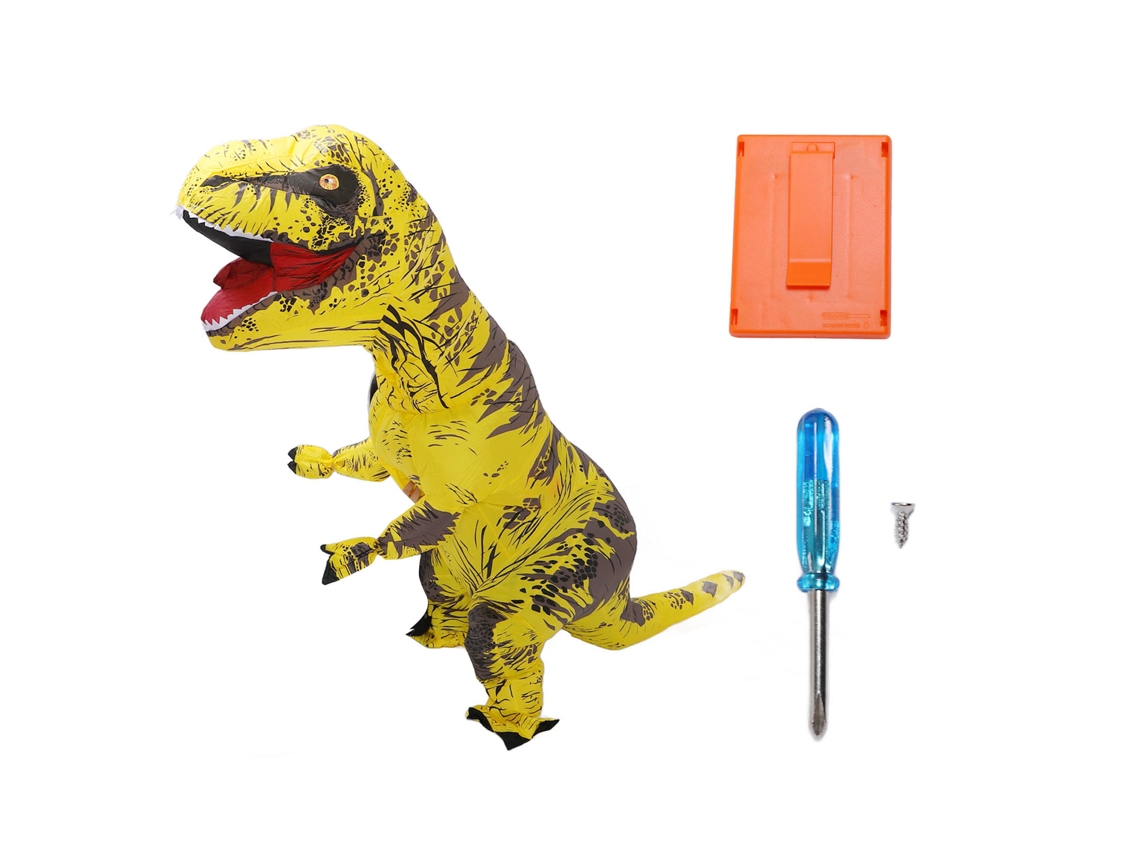 Disfraz Inflable De Dinosaurio T-rex Para Cosplay, Fiestas, Bodas, Pascua, Navidad, Niños, Amarillo, 120-140 Cm