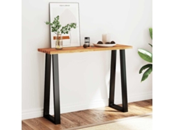 Mesa consola | Mesa de entrada | Mesa auxiliar con bordes afilados 110x35x80 cm Madera maciza de acacia