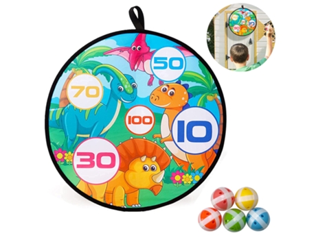 juego de juguetes de dardos para niños, juegos y actividades deportivas para interiores y exteriores, juego de tablero de dardos seguro con 5 bol J...
