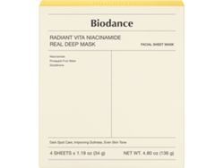 Mascarilla Facial BIODANCE Radiant Vita Niacinamide Real Deep (4 x 34 g)