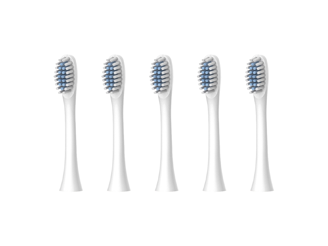 5 cepillos de dientes eléctricos para adultos cepillos de dientes recargables de alta potencia (blanco) RNEMITERY