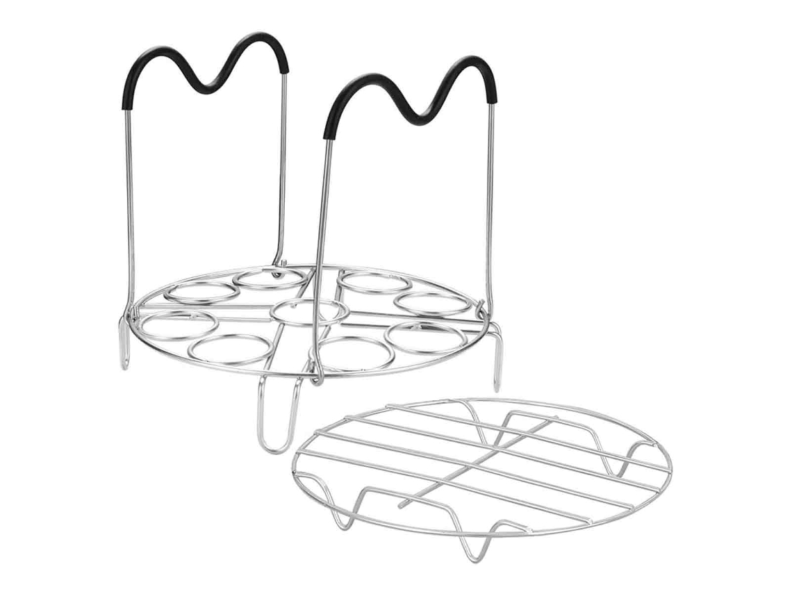 Rejilla de enfriamiento para vaporera de 6 y 8 litros, antideslizante y resistente al calor, multifuncional, compatible con ollas a presión.