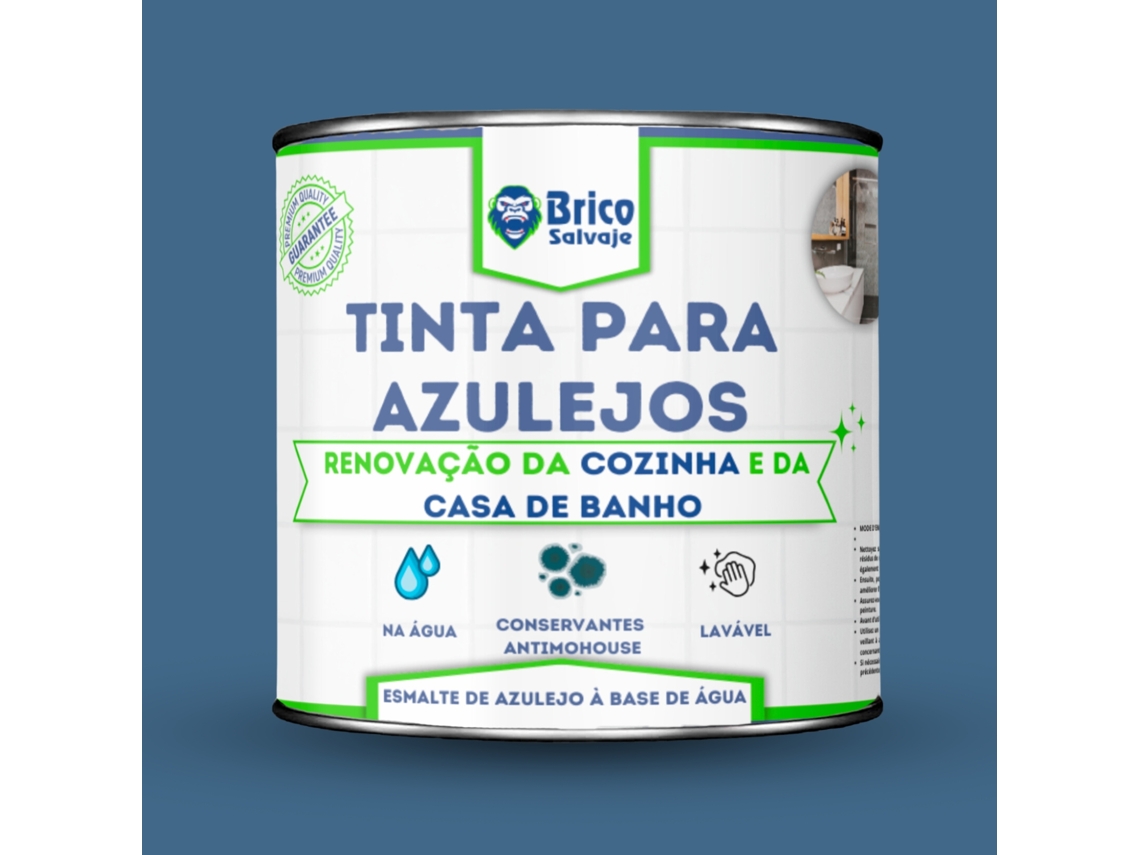 Pintura para azulejos Marino MATE 4 L BRICOSALVAE, conservantes antimoho, fácil aplicación