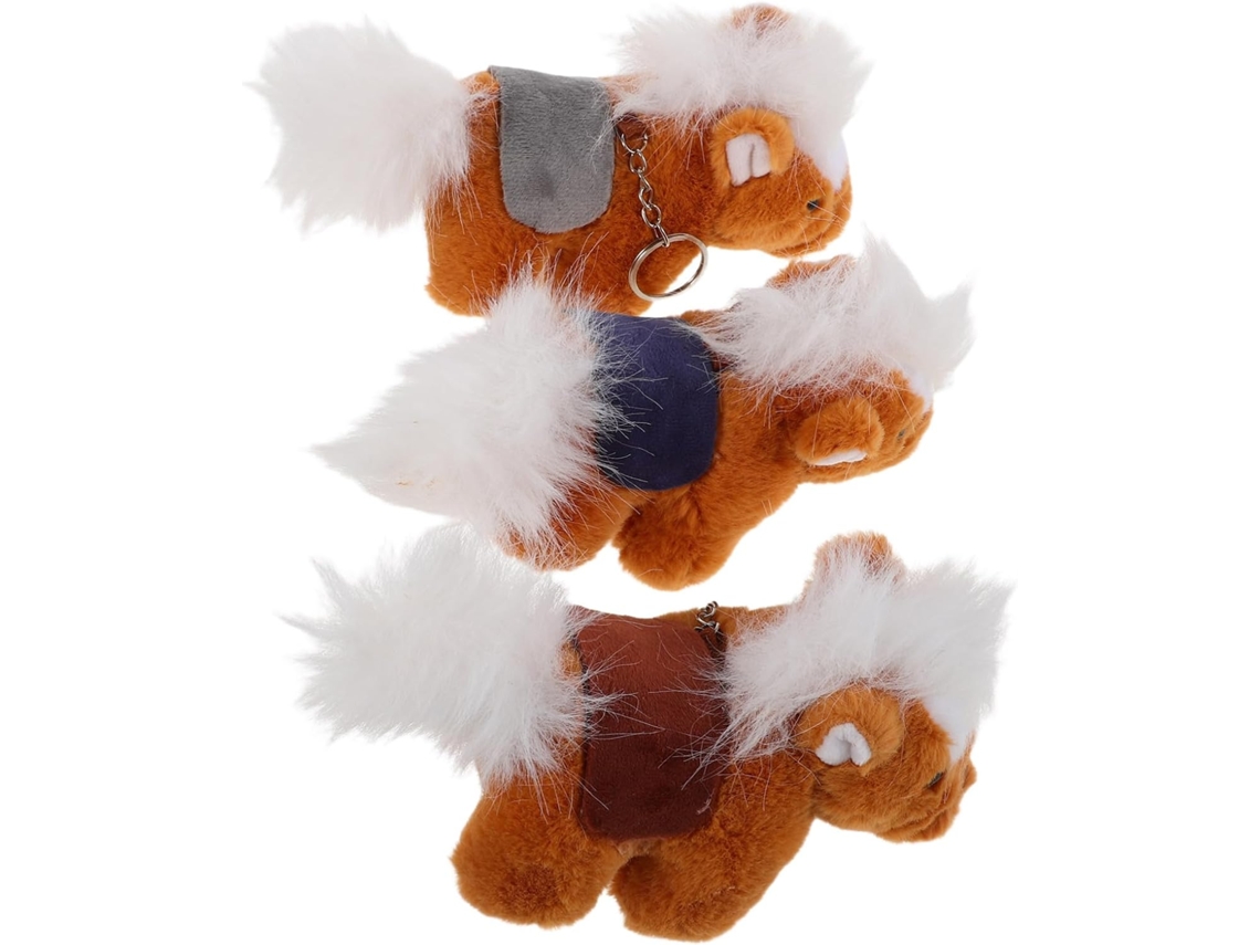 Llavero Colgante De Caballo De Peluche 3 Piezas Con Diseño Del Zodíaco Para Niñas Juguete De