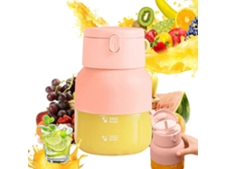 Exprimidor Inalámbrico Completamente Automático Multifuncional, Barril, 10 Cuchillas, Portátil CHRUI Rosa