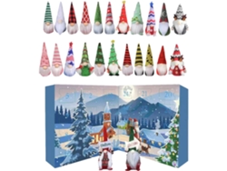 Calendario de Adviento, decoración de cuenta regresiva con gnomos de juguete, recuerdo de fiesta para familias