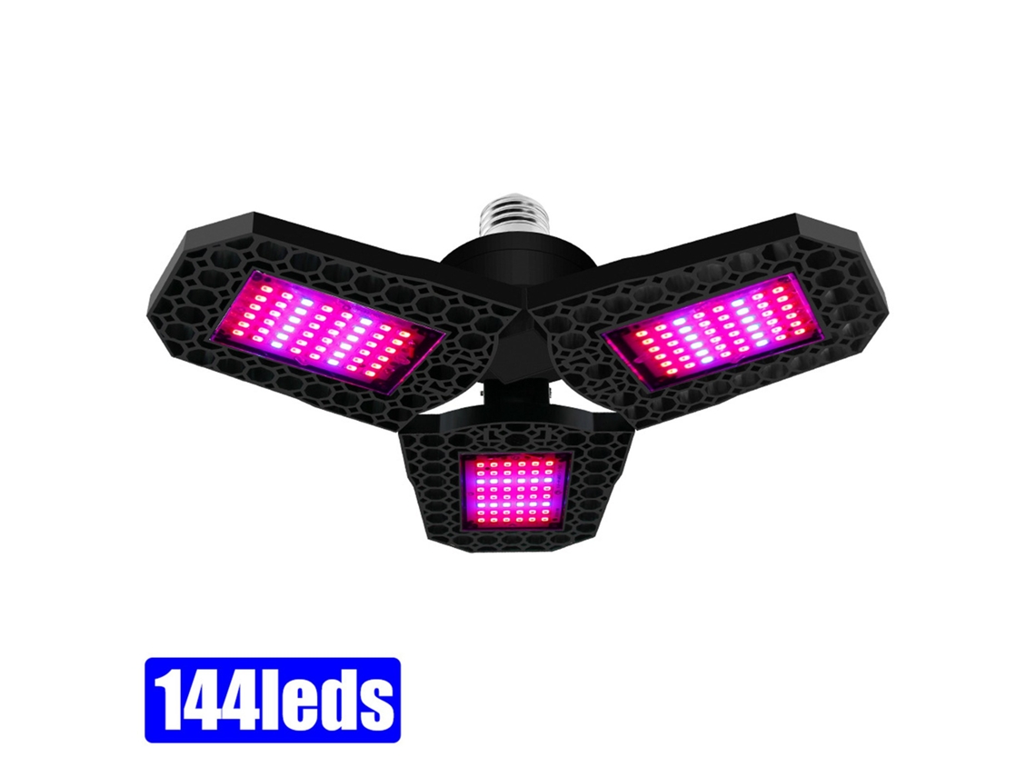 2026-luz De Crecimiento Led Plegable Espectro Rojo Y Azul Para Plantas Con Trellis De Tres Hojas