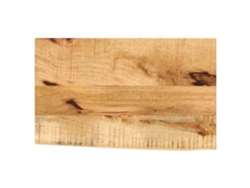Tablero De Mesa Borde Natural Madera Maciza Mango 50x20x2,5 Cm