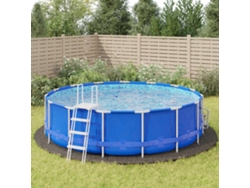 Paño para suelo de piscina Ø550 cm Poliéster Geotextil Gris Wsd3024 Lovely Home