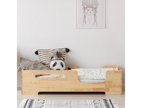 Cama Lilian Bois 90X190 con somier PETITS-MEUBLES