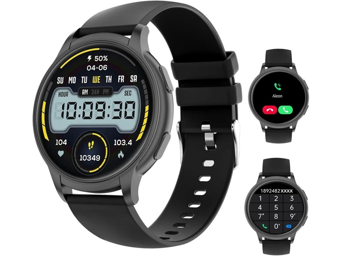 Reloj inteligente Bluetooth con control de llamadas y sueño, presión arterial, Android, pantalla táctil, calorías quemadas y Yizhood