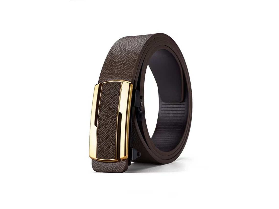 Cinturón de piel sintética para hombre Yuysan, longitud 130 cm, Wy17 - Color café