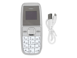 Mini Teléfono Móvil, Tamaño Reducido, Doble Sim 2g Gsm, Baja Radiación, Reproductor De Música, Bluetooth, Gris.