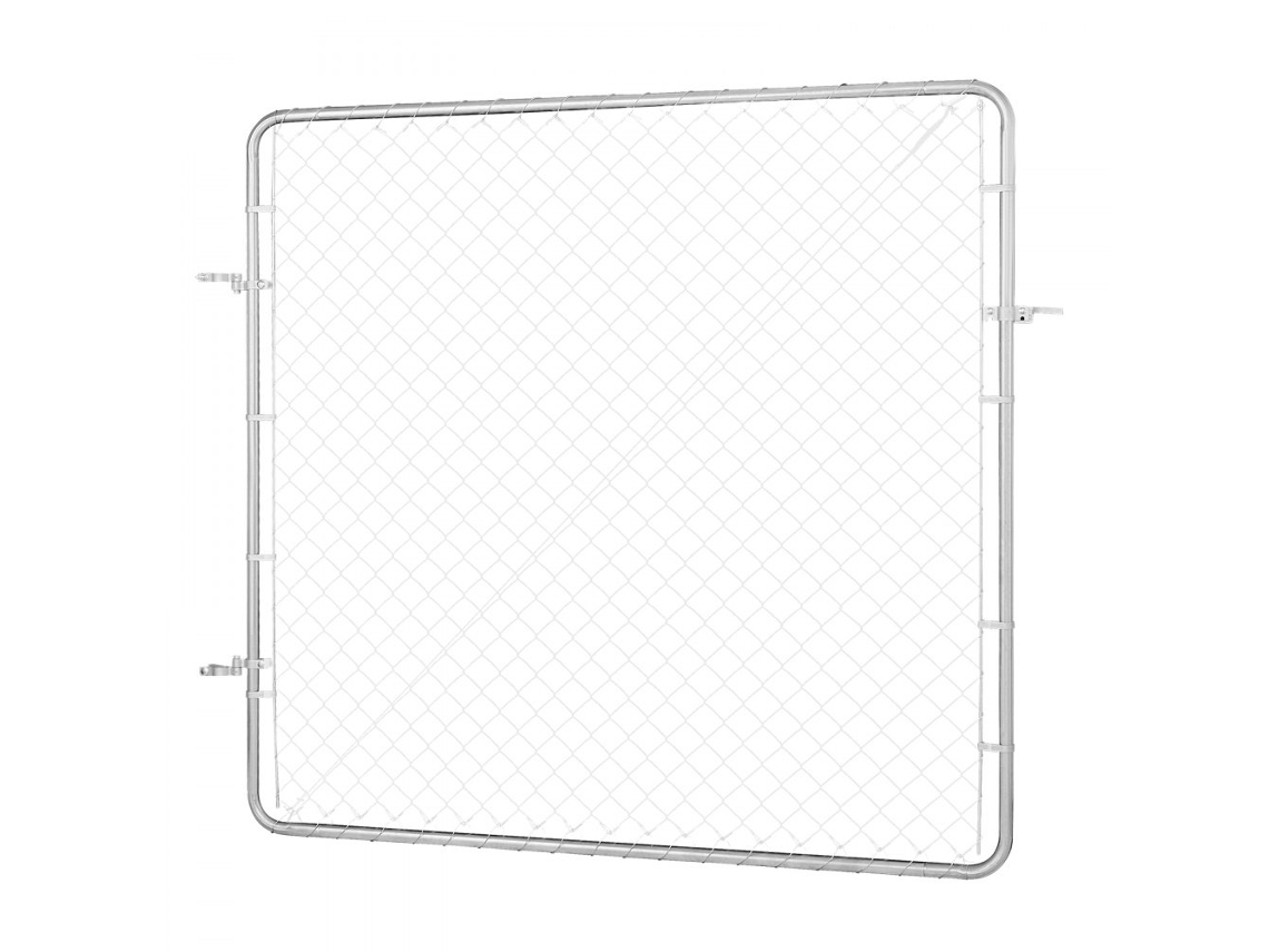 Puerta de Jardín de Acero Galvanizado 183x178cm con Malla Resistente Tekmaquinas