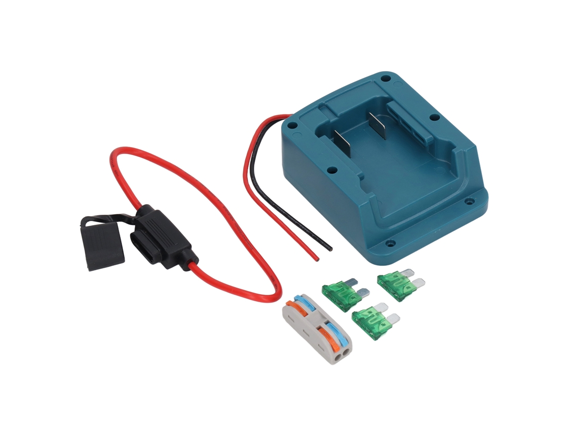 Adaptador De Batería Abs Con Cableado Fácil Y Conector De Alimentación Fijo Firmemente Con Fusible 30a Para Coche Rc Robot 14.4‑20v