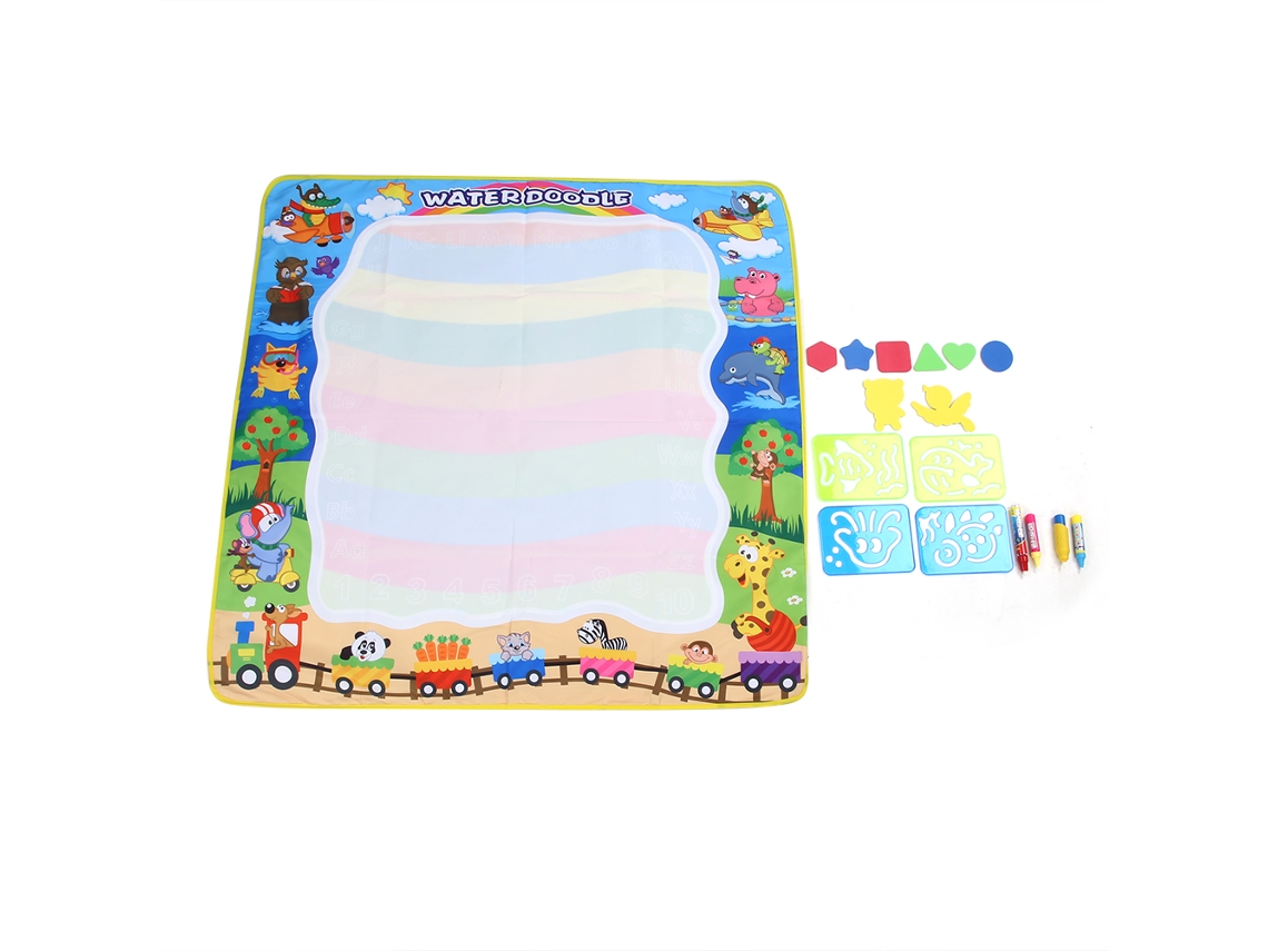 Ats-100x100cm Alfombra De Pintura Con Agua Juguete De Dibujo Mágico Para Niños Juguete De Grafiti Doodle Infantil