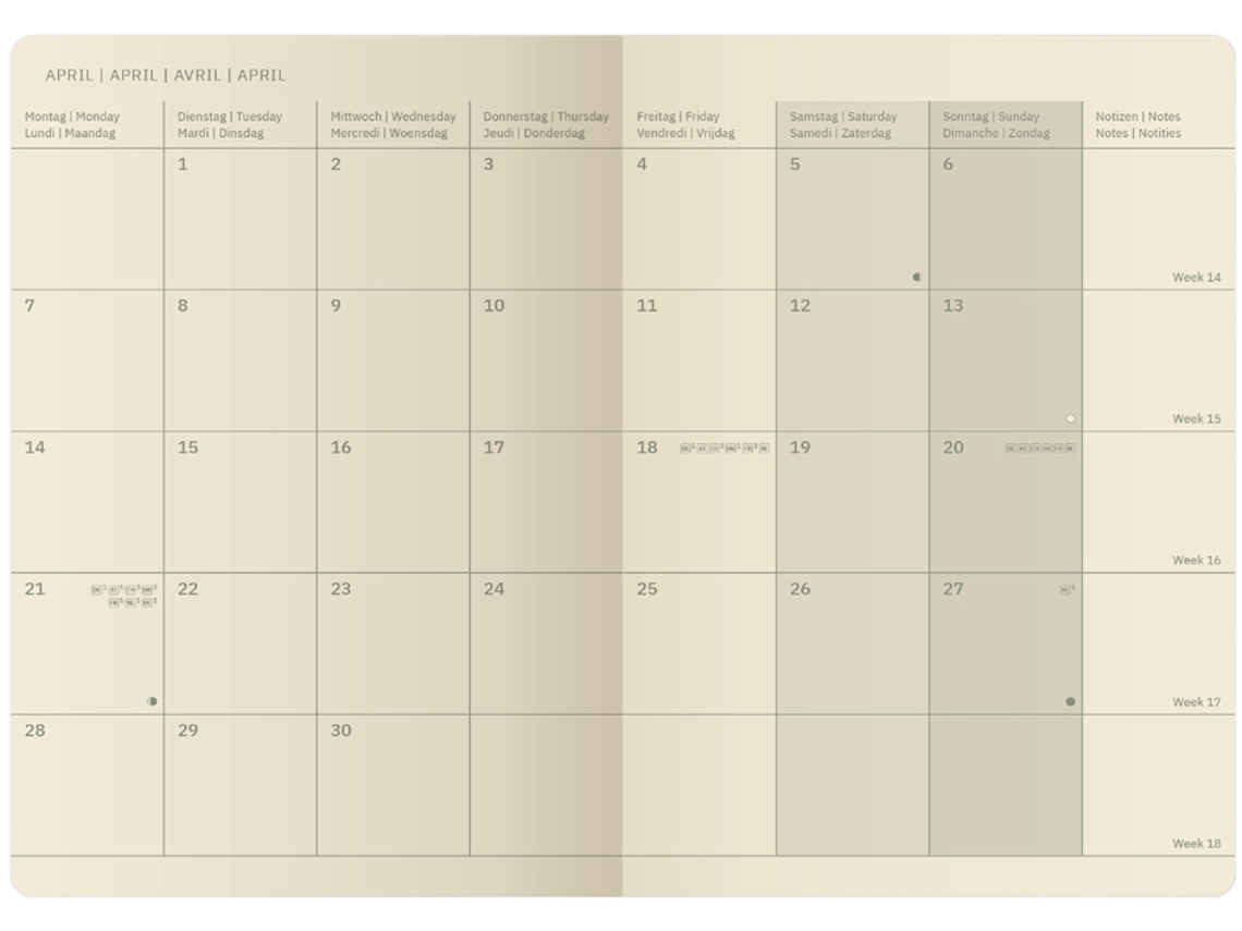 Calendario de Bolsillo SIGEL Conceptum 2025 Aprox.