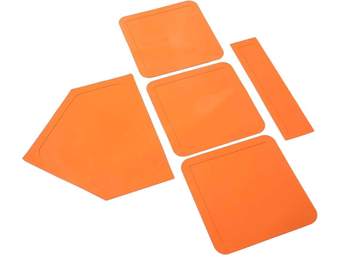 Juego De 5 Tapetes De Goma Para Lanzar, Duraderos, Con Bases Antideslizantes.