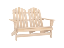 Silla de jardín Adirondack de 2 plazas DKD Home Decor en abeto macizo
