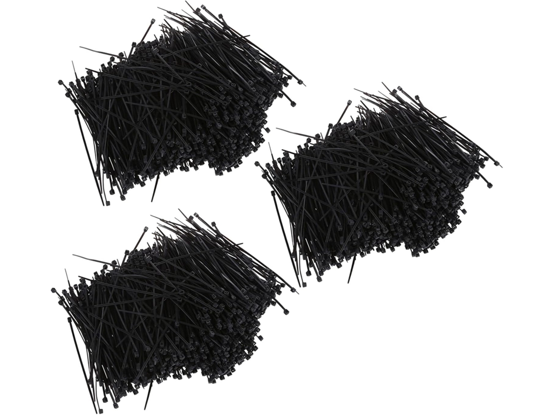 3000 Bridas Deslizantes De Nailon Negro Para Cables, 95 Mm X 2 Mm.