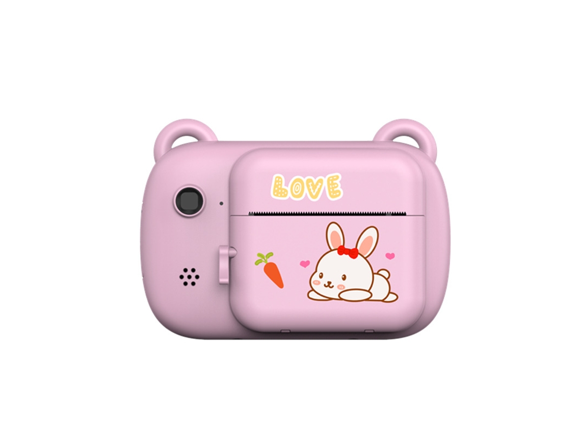 Cámara De Fotos Instantánea Para Niños, Regalo Térmico Digital De Impresión Instantánea - Rosa + 8G CHRUI