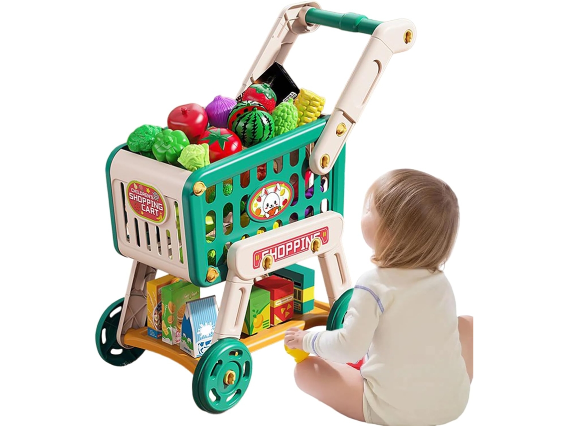 Carrito de compras para niños, carrito de compras de juguete y accesorios de cocina, regalo I Vayotoy