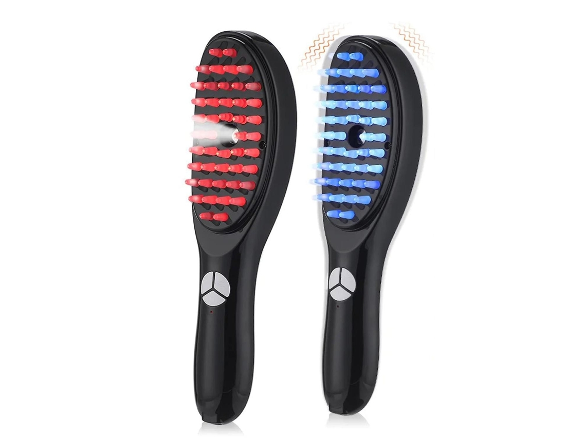 Masajeador para el crecimiento del cabello GOKOCO con vibración eléctrica y terapia de luz roja.