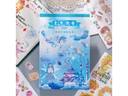 Libro de pegatinas de papel washi con 50 hojas, ideal para cuadernos de arte, decoraciones conmemorativas y pizarras blancas. MDUG (estilo C)