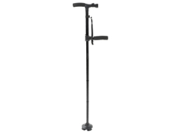 Bastón plegable con luz LED, giratorio 360 grados, portátil para personas mayores, bastón inferior retráctil, altura ajustable.