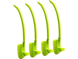 Juego De 4 Cepillos De Baño Multifuncionales Verdes Con Mangos Largos Y Cerdas Densas Para.