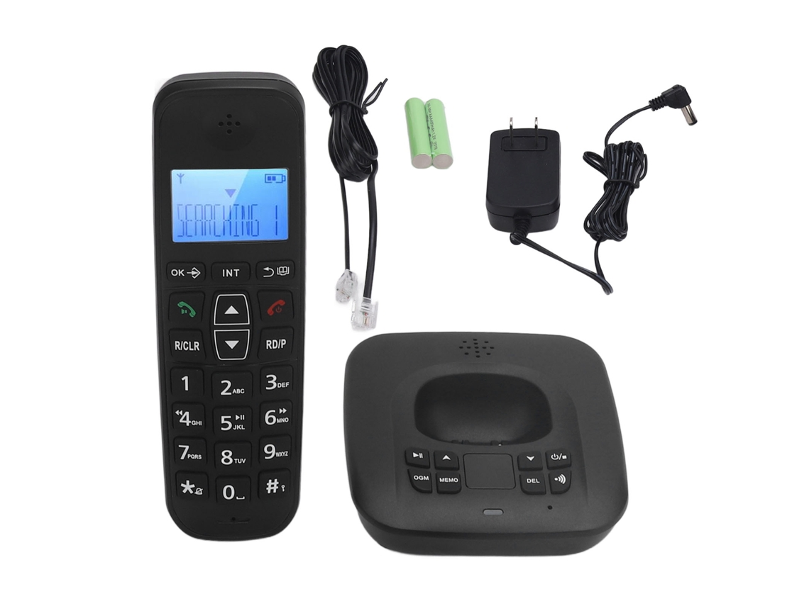 Teléfono Inalámbrico Con Timbre Bilingüe, Identificador De Llamadas, Bloqueo De Pantalla Lcd, Intercomunicador, Ampliable Hasta 5 Terminales Para Uso Doméstico, Enchufe Estadounidense.
