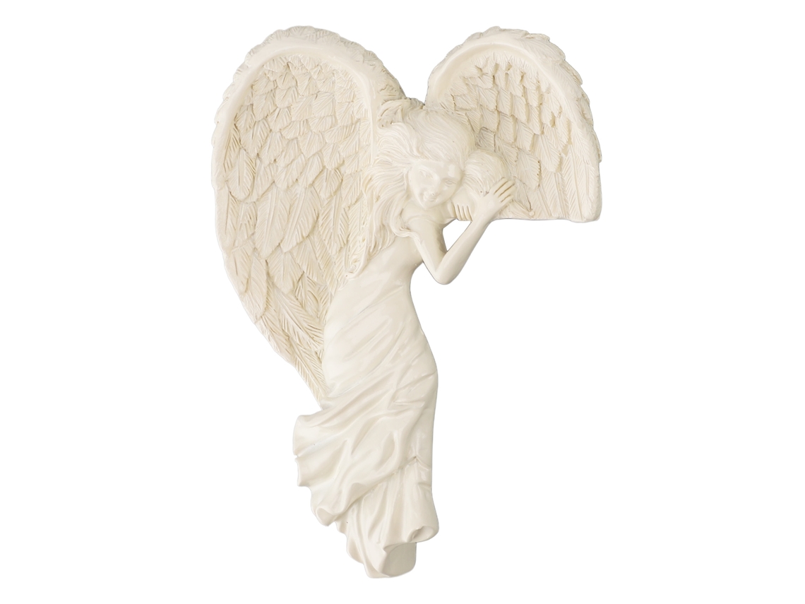 Anjo de Quadro de Porta Decor Resina Ângulo Reto Escultura 3d para Sala Quarto Escritório
