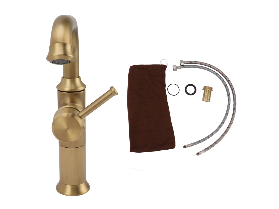 Grifo monomando para lavabo con agua fría y caliente