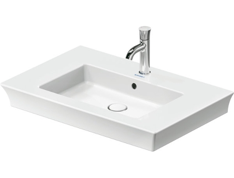 Lavabo Tulip blanco, ancho 750mm, 1 agujero para grifo, con rebosadero, 23637500001