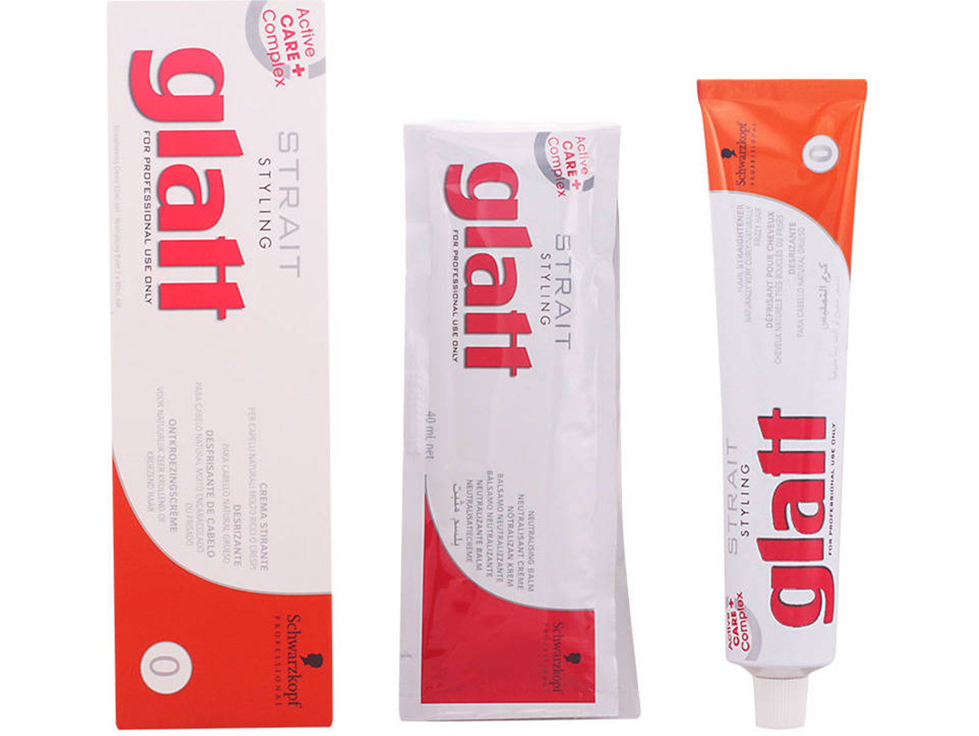 Bálsamo Neutralizante + Crema SCHWARZKOPF Strait Styling Glatt N0  2X40 ml +  82 ml (80 ml +  82 ml)