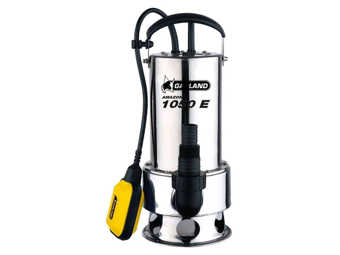 GARLAND AMAZON 1050XE-V20 Bomba sumergible Aguas sucias 1.100W, 8kg. Altura máx. impulsión 11m, 15.000l/h. sumergible 7m, diám. máx. sólidos 35mm.