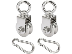 Paquete De 2 Poleas De 48 Mm Con Rodamiento De Bolas, Polea De Soporte De 500 Kg Cable De Acero, Polea De Acero Inoxidable Para Cables Estructura De Cables Fitness