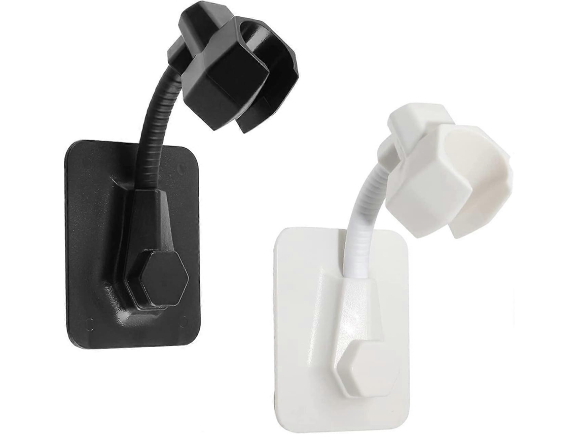 Soporte De Ducha Ajustable 360 Grados Sin Taladrar Accesorio De Baño Materiales De Calidad (negro Y Blanco)