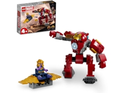 LEGO Marvel: Iron Man Hulkbuster vs. Thanos – Set de construção com ação de batalha de super-heróis (66 peças)