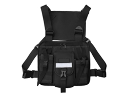Bolsa deportiva multifuncional para hombre y mujer, con funda, chaleco, riñonera, arnés táctico, bolsa de ciclismo, color negro, reflectante, modelo Giecy