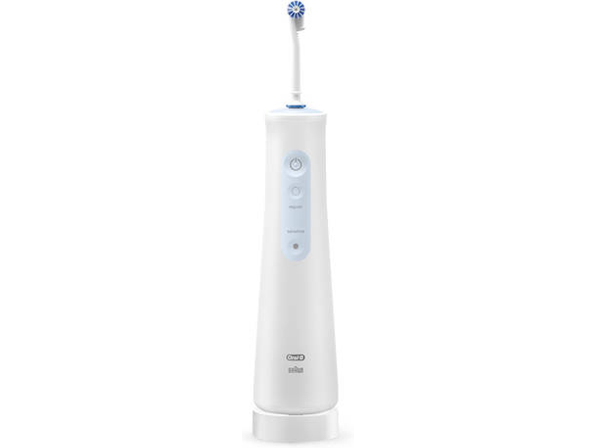 Oralb Aquacare Irrigador bucal tecnología oxyjet y 4 modos limpieza blanco care batería 200ml microburbujas dental braun agua portatil 145ml control nivel