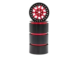 Aro De Rodinha De Liga De Alumínio Beadlock 2.2in Jogo Com 4 Peças Para Carros Rc 1/10 1/8 Trx4 90046 90047 Rr10
