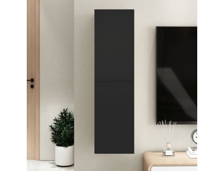 Mueble para la televisión VIDAXL Negro Madera contrachapada (30.5x30x110 cm)
