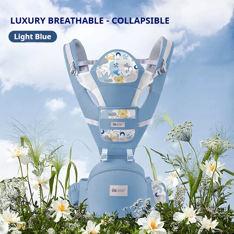 (azul Claro) Portabebés, Portabebés Ergonómico, Mochila Para Bebés De 0 A 36 Meses.