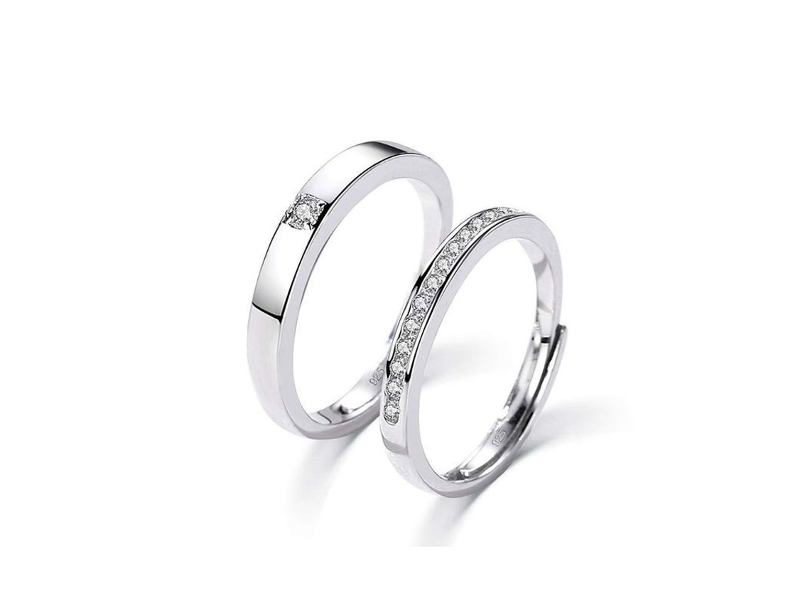 2026-anillos De Pareja Endless Love Anillos Ajustables De Plata 925