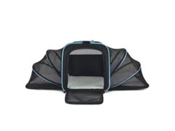 Transportadora Dobrável Para Animais Eifson Aprovada Para Aviões Com 3 Aberturas (preto-azul)