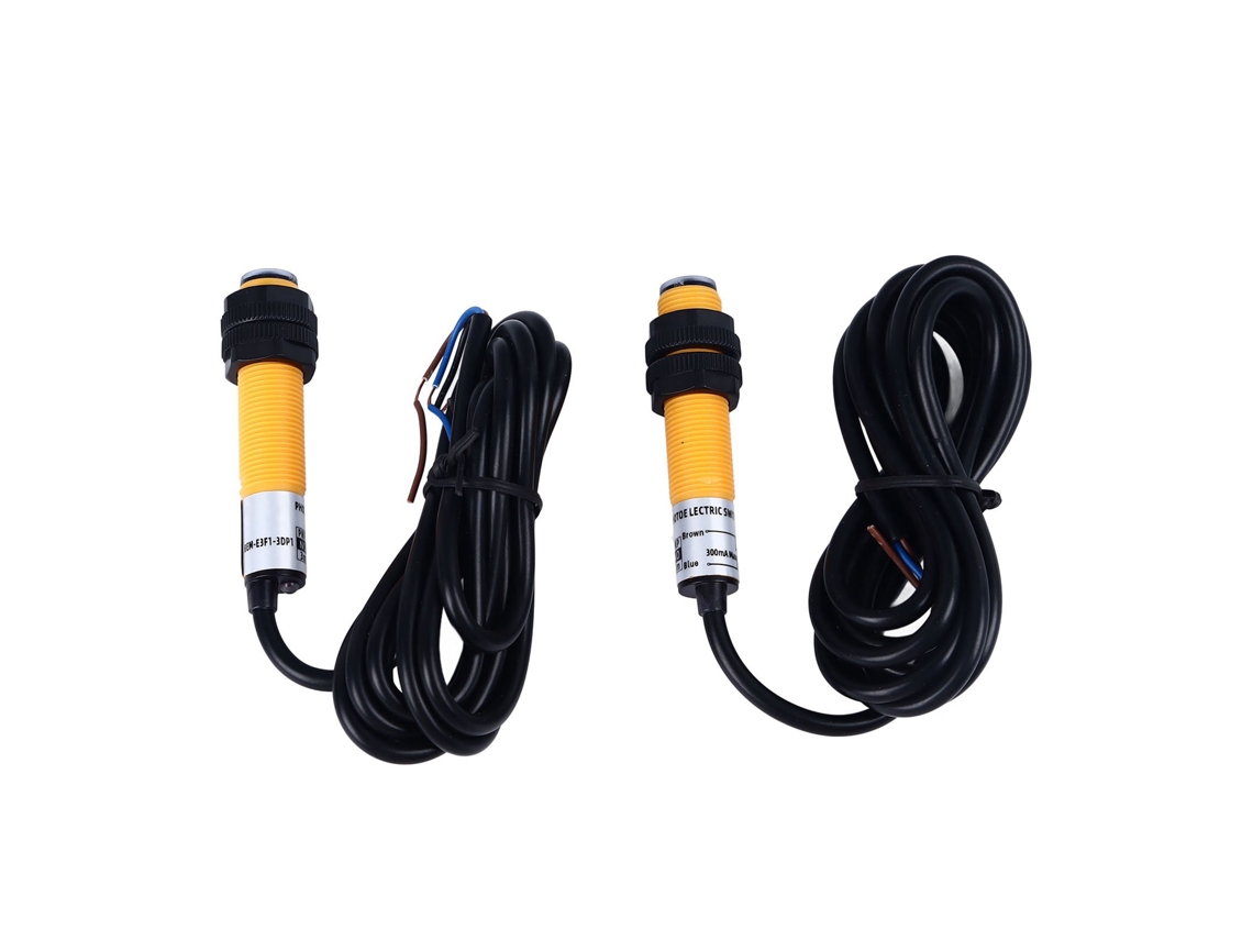 2pcs Sensor Fotoeléctrico M12 Pnp Cc Normalmente Abierto Con Indicador Led