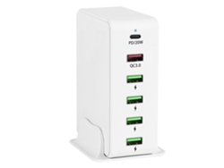 Estación De Carga Usb-c Multipuerto, Cargador De Pared Portátil De Carga Rápida