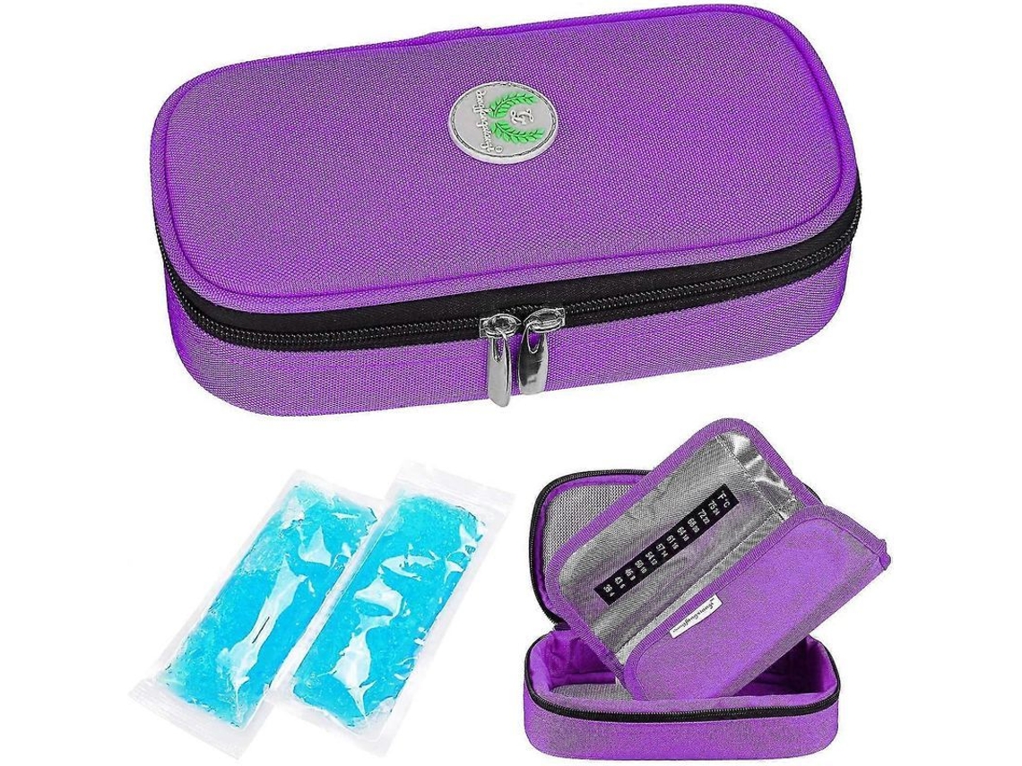 2026-bolsa Refrigerante Para Insulina Con 2 Hieleras Portátil Aislada Para Diabetes Ideal Viajes Camping