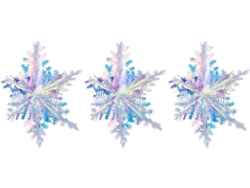 Copos Nieve Iridiscentes Película Decoración Colgante Creativa Elegante Fiestas Azul